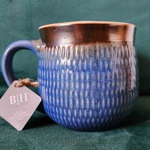 Coffee Mug B Harbor Collection Blue & Copper Color Brand New.